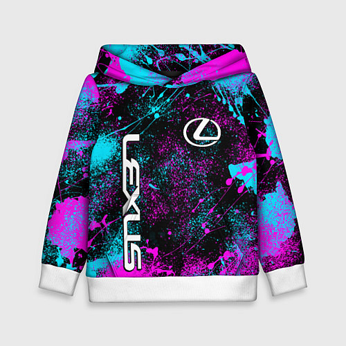 Детская толстовка Lexus - неоновые брызги / 3D-Белый – фото 1