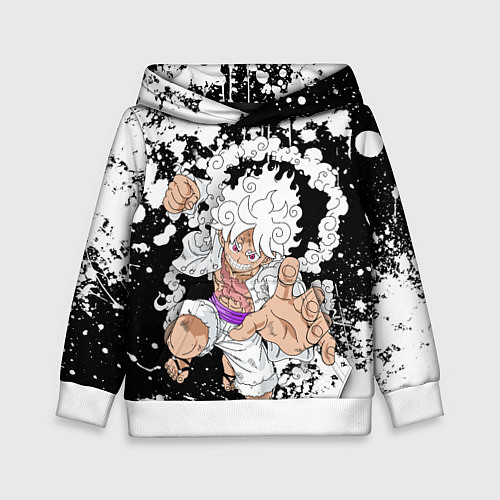 Детская толстовка Луффи из Ван Пис - Gear 5 / 3D-Белый – фото 1