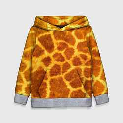 Толстовка-худи детская Шкура жирафа - текстура, цвет: 3D-меланж