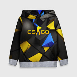 Детская толстовка CSGO blue yellow abstract