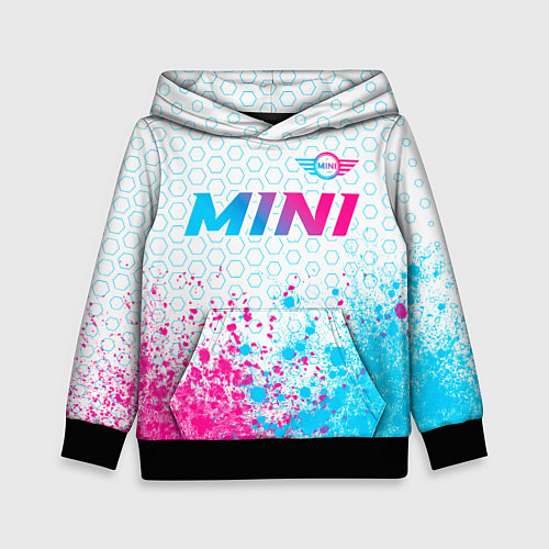 Детская толстовка Mini neon gradient style: символ сверху / 3D-Черный – фото 1