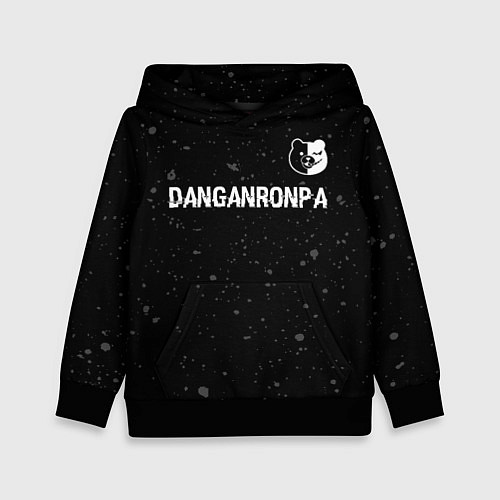 Детская толстовка Danganronpa glitch на темном фоне: символ сверху / 3D-Черный – фото 1