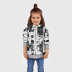 Толстовка-худи детская Кибер Сетка гранж, цвет: 3D-меланж — фото 2