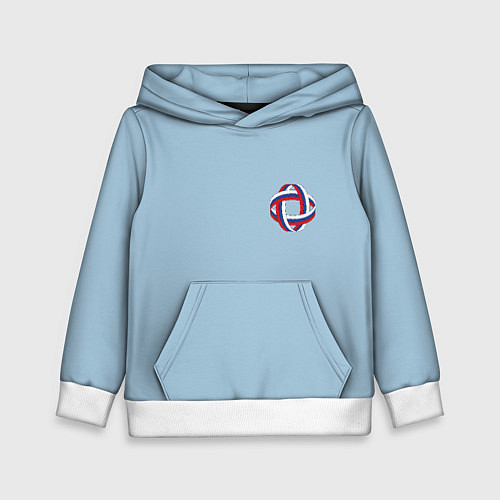 Детская толстовка Флаг в кольце / 3D-Белый – фото 1