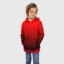 Толстовка-худи детская Градиент красно-чёрный, цвет: 3D-красный — фото 2