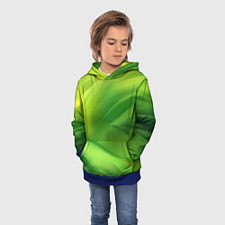 Толстовка-худи детская Green lighting background, цвет: 3D-синий — фото 2