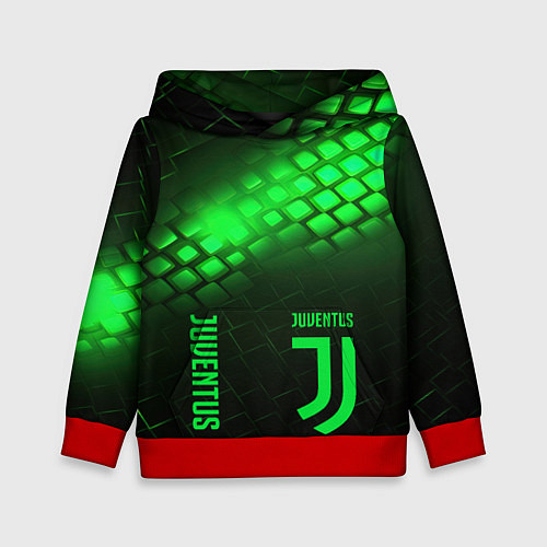 Детская толстовка Juventus green logo neon / 3D-Красный – фото 1