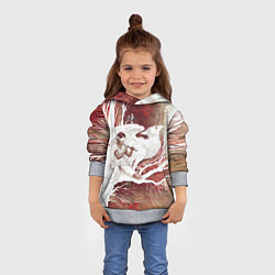 Толстовка-худи детская Слепой флейтист и белый грифон, цвет: 3D-меланж — фото 2