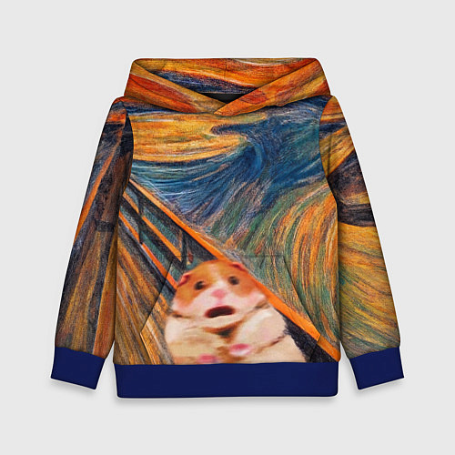 Детская толстовка Крик хомяка / 3D-Синий – фото 1