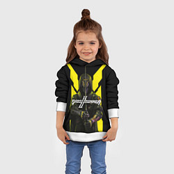 Толстовка-худи детская Кибер самурай ghostrunner 2, цвет: 3D-белый — фото 2