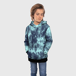 Толстовка-худи детская Tie-Dye дизайн, цвет: 3D-черный — фото 2