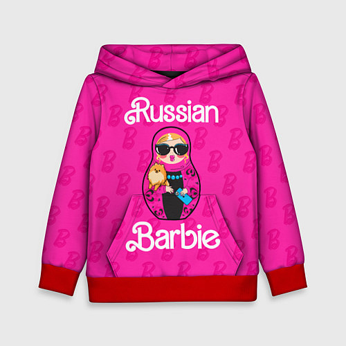 Детская толстовка Barbie russian / 3D-Красный – фото 1