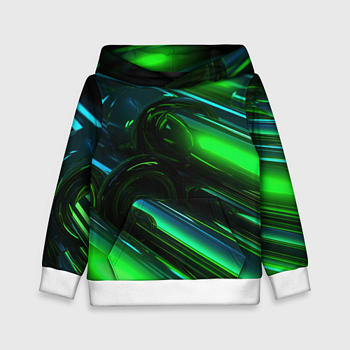 Детская толстовка Green elemetns / 3D-Белый – фото 1