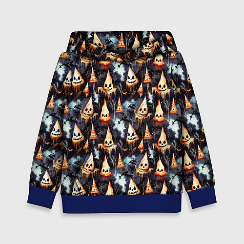 Детская толстовка Акварельные приведения / 3D-Синий – фото 1