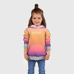 Толстовка-худи детская Sunset colors градиент, цвет: 3D-меланж — фото 2
