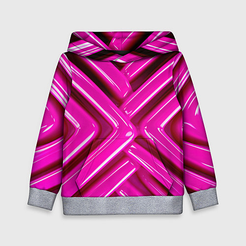 Детская толстовка Розовые абстрактные трубочки / 3D-Меланж – фото 1