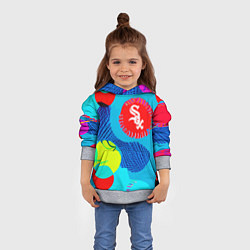 Толстовка-худи детская Chicago White Sox - baseball team, цвет: 3D-меланж — фото 2