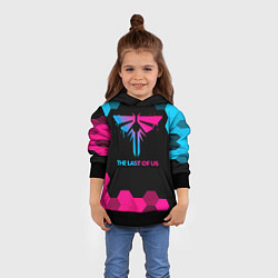 Толстовка-худи детская The Last Of Us - neon gradient, цвет: 3D-черный — фото 2