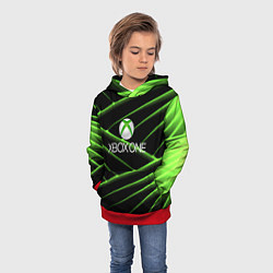 Толстовка-худи детская Xbox game pass line, цвет: 3D-красный — фото 2