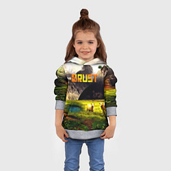 Толстовка-худи детская Rust poster game, цвет: 3D-меланж — фото 2