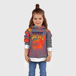 Толстовка-худи детская Дум планета марс, цвет: 3D-белый — фото 2