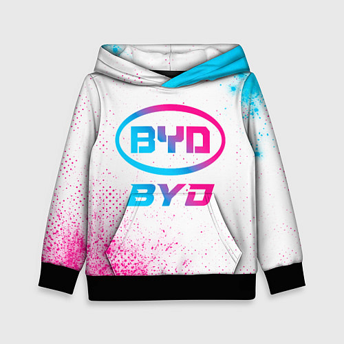 Детская толстовка BYD neon gradient style / 3D-Черный – фото 1
