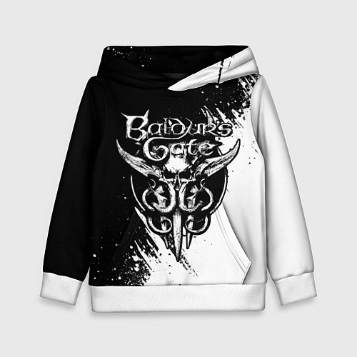 Детская толстовка Baldurs gate 3 - белая краска / 3D-Белый – фото 1