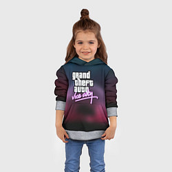 Толстовка-худи детская Vice сity неон, цвет: 3D-меланж — фото 2