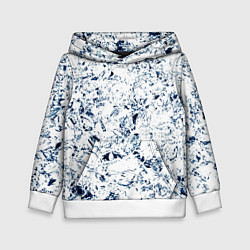 Толстовка-худи детская Паттерн ледяные вершины гор, цвет: 3D-белый