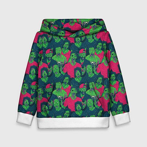 Детская толстовка Зомби - день мёртвых / 3D-Белый – фото 1