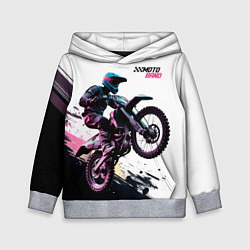 Толстовка-худи детская Moto band, цвет: 3D-меланж