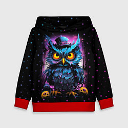 Толстовка-худи детская Magic owl, цвет: 3D-красный