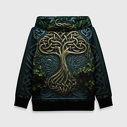 Толстовка-худи детская Дерево друидов, цвет: 3D-черный