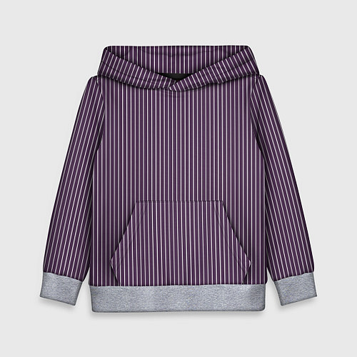 Детская толстовка Умеренный фиолетовый полосатый / 3D-Меланж – фото 1