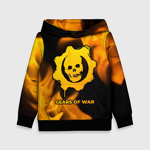 Детская толстовка Gears of War - gold gradient / 3D-Черный – фото 1