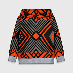 Толстовка-худи детская Узор в этническом стиле племени масаев, цвет: 3D-меланж