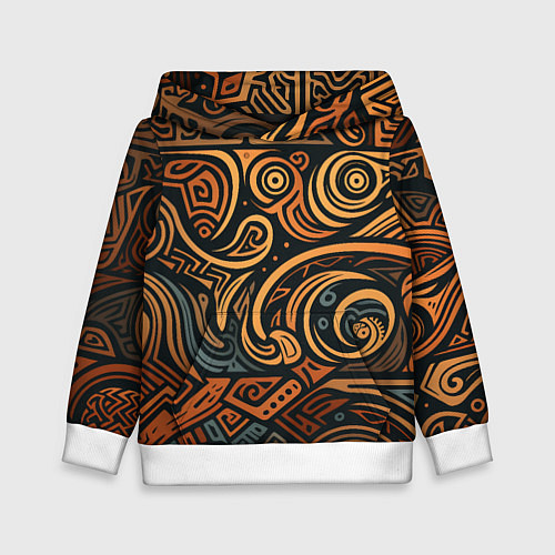 Детская толстовка Узор в викингском стиле / 3D-Белый – фото 1