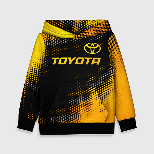 Детская толстовка Toyota - gold gradient посередине / 3D-Черный – фото 1