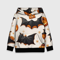 Толстовка-худи детская Сладкий хеллоуин, цвет: 3D-черный