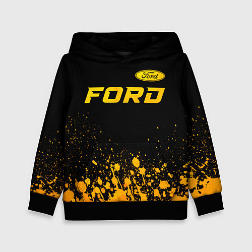 Детская толстовка Ford - gold gradient посередине / 3D-Черный – фото 1