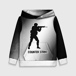 Толстовка-худи детская Counter Strike glitch на светлом фоне, цвет: 3D-белый
