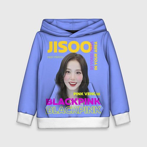 Детская толстовка Jisoo - певица из музыкальной группы Blackpink / 3D-Белый – фото 1