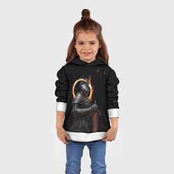 Толстовка-худи детская Пустой рыцарь, цвет: 3D-белый — фото 2