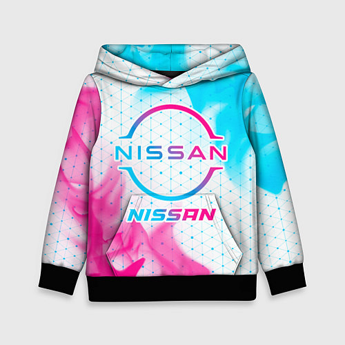 Детская толстовка Nissan neon gradient style / 3D-Черный – фото 1