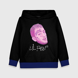 Толстовка-худи детская Lil Peep rip 21, цвет: 3D-синий