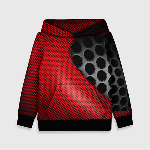 Детская толстовка Абстрактный фон карбон / 3D-Черный – фото 1