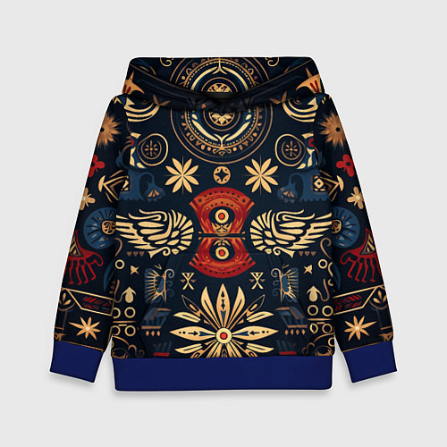 Детская толстовка Узор в славянском стиле / 3D-Синий – фото 1