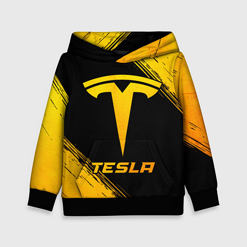 Детская толстовка Tesla - gold gradient / 3D-Черный – фото 1