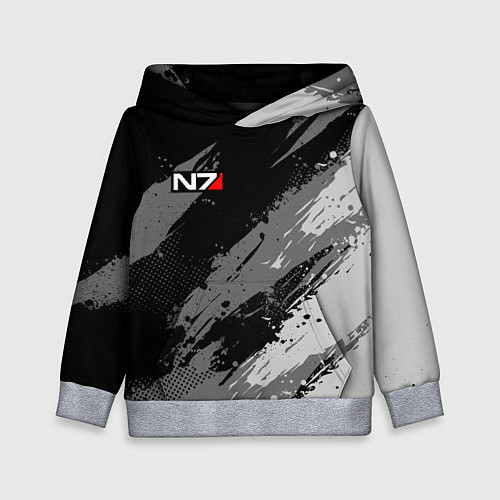 Детская толстовка N7 - mass effect monochrome / 3D-Меланж – фото 1