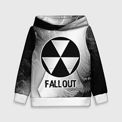 Толстовка-худи детская Fallout glitch на светлом фоне, цвет: 3D-белый